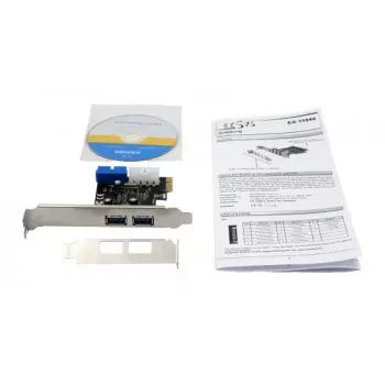 Adaptador PCIe USB 3.2 Gen 1 interno EXSYS EX-11049 preto prateado