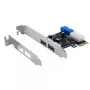 Adaptador PCIe USB 3.2 Gen 1 interno EXSYS EX-11049 preto prateado