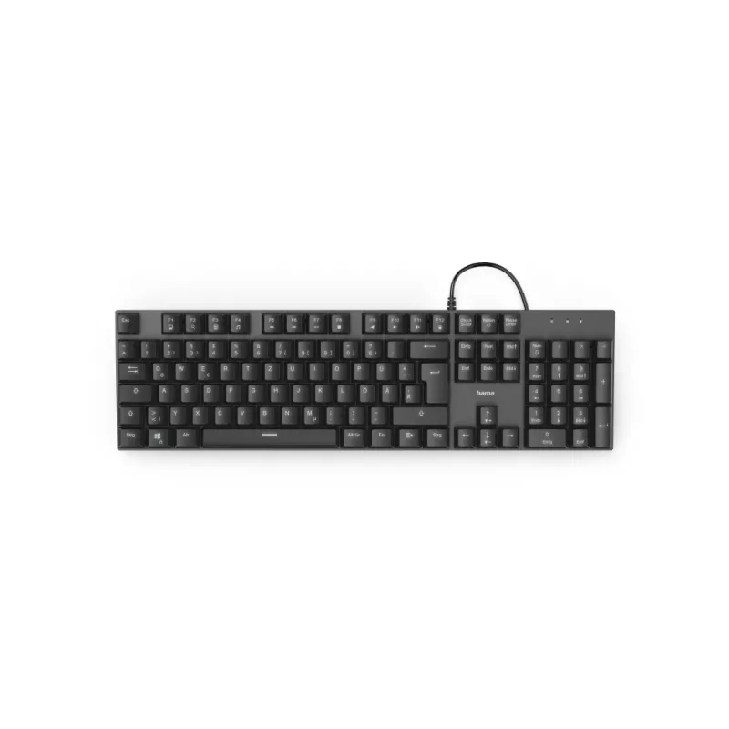 Teclado Hama MKC-650 escritório USB QWERTZ alemão antracite, preto