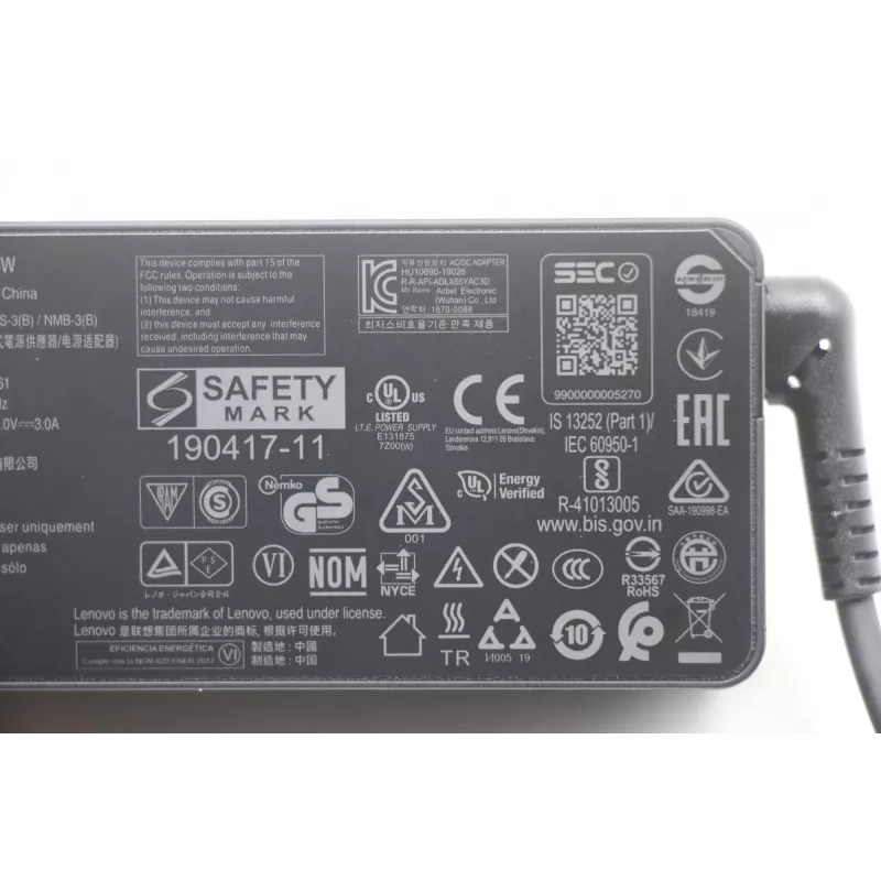 Fonte de alimentação Lenovo 5A10W86261 interior 65 W preto
