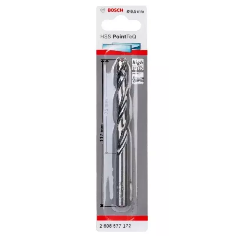 Broca helicoidal Bosch HSS Twist Drill Bits PointTeQ 8,5 mm
