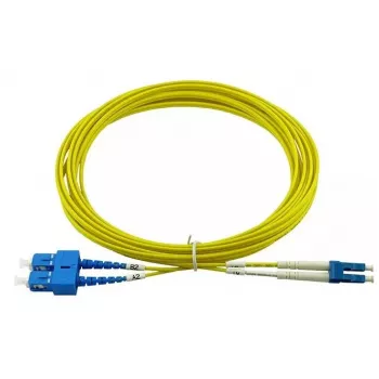 BlueOptics 047202G512000002M-BO Cabo de patch de fibra ótica duplex (compatível com Corning), LC-UPC/SC-UPC, monomodo G.657.A1 9/125 µm, 2 m