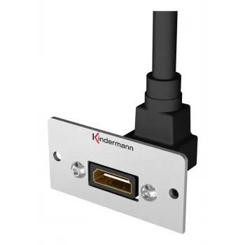Kindermann Konnect 50 alu tomada HDMI, placa frontal modular de encaixe