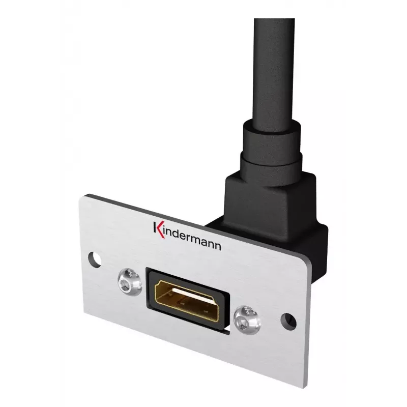 Kindermann Konnect 50 alu tomada HDMI, placa frontal modular de encaixe