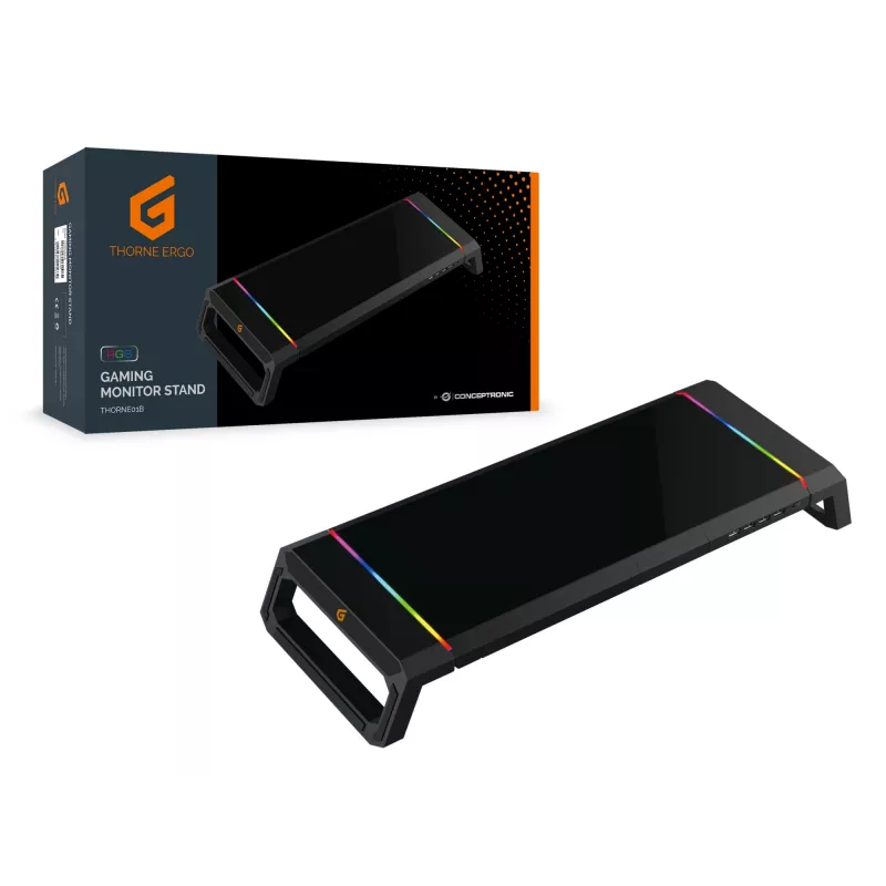 Suporte para monitor de gaming Conceptronic THORNE ERGO, autónomo, 10 kg, Preto