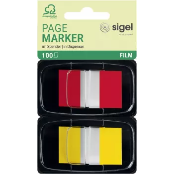 Marcadores Sigel HN496 flexível vermelho amarelo 100 unid.