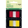 Marcadores Sigel HN496 flexível vermelho amarelo 100 unid.