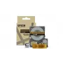 Fita de etiquetas Epson LK-5SBM preto prateado transferência térmica 1,8 cm