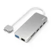 Hama 00200133 dock/replicador de portas para portátil USB 3.2 Gen 1 (3.1 Gen 1) Type-C prateado, branco