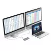 Hama 00200133 dock/replicador de portas para portátil USB 3.2 Gen 1 (3.1 Gen 1) Type-C prateado, branco
