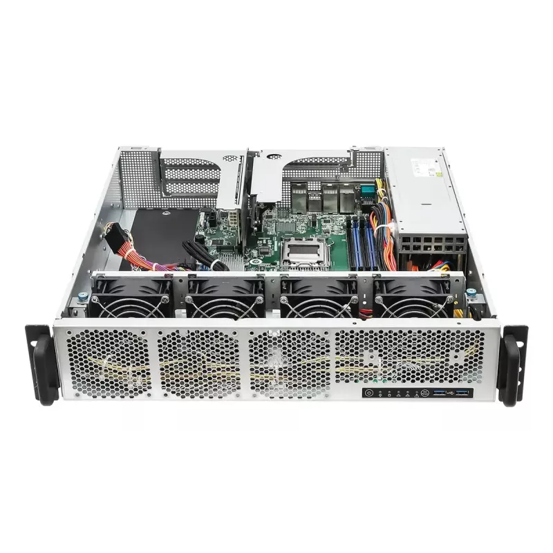 Servidor barebone ASRock 2U1G-B650 Rack 2U, chipset AMD B650, LGA 1718, 2 compartimentos de 2,5 polegadas, fonte de alimentação 1000W, DDR5, Aspeed AST2600, 5×USB-A, Gigabit Ethernet