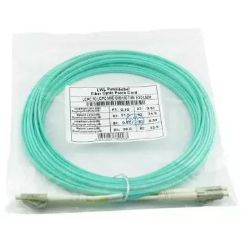 BlueOptics 050502T512000003M-BO Cabo de patch de fibra ótica duplex (compatível com Corning), LC-UPC/LC-UPC, multimodo OM3 50/125 µm, 3 m