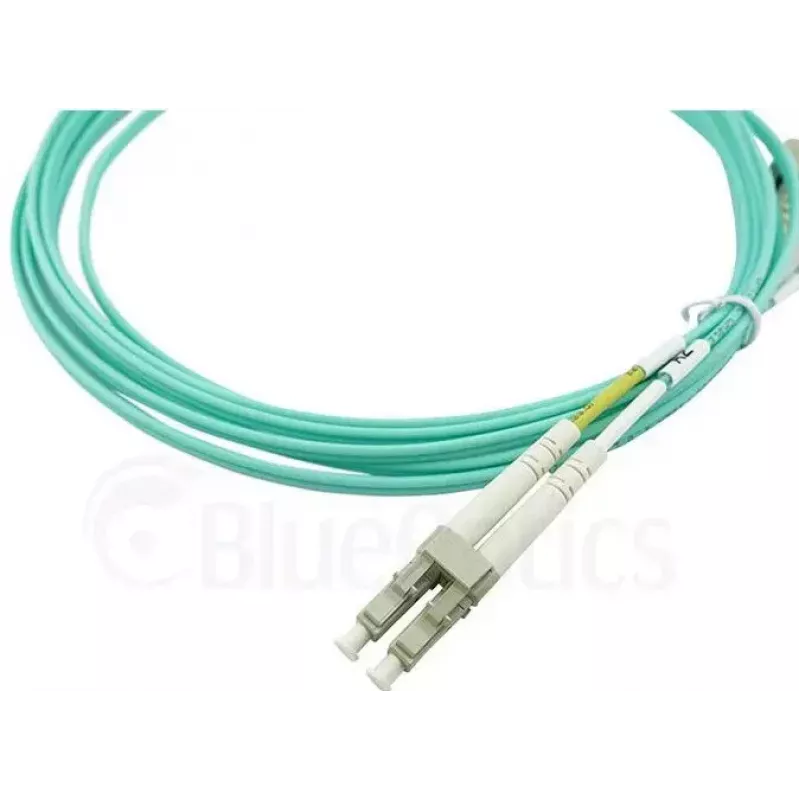 BlueOptics 050502T512000003M-BO Cabo de patch de fibra ótica duplex (compatível com Corning), LC-UPC/LC-UPC, multimodo OM3 50/125 µm, 3 m