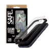 Película protetora de ecrã PanzerGlass SAFE. by para iPhone 17 Pro — película PET ultra larga com moldura preta, aplicação a seco, resistente a riscos e choques