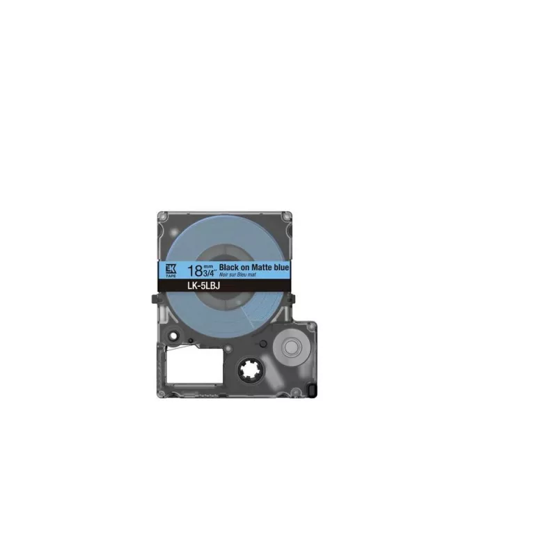 Etiqueta Epson LK-5LBJ preto azul transferência térmica 1,8 cm