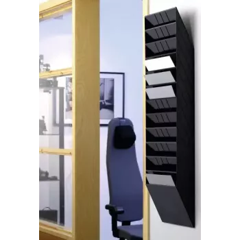 Expositor de folhetos Durable FLEXIBOXX 12 compartimentos preto