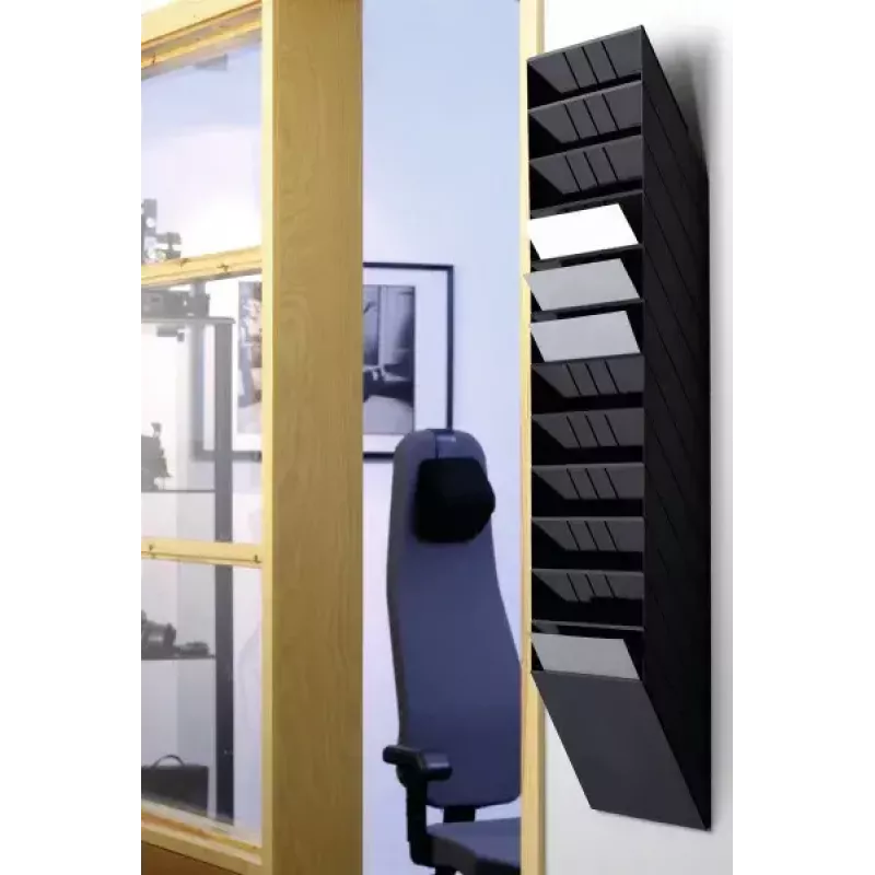 Expositor de folhetos Durable FLEXIBOXX 12 compartimentos preto