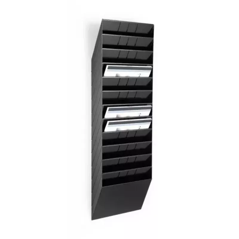 Expositor de folhetos Durable FLEXIBOXX 12 compartimentos preto