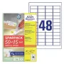 Etiqueta de impressora autoadesiva AVERY L4736REV-65 branco 4,57x2,12 cm