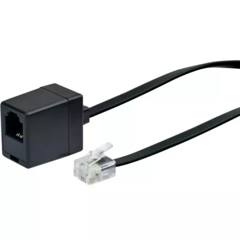 Cabo de rede Schwaiger 10m RJ-11 - RJ-11 preto
