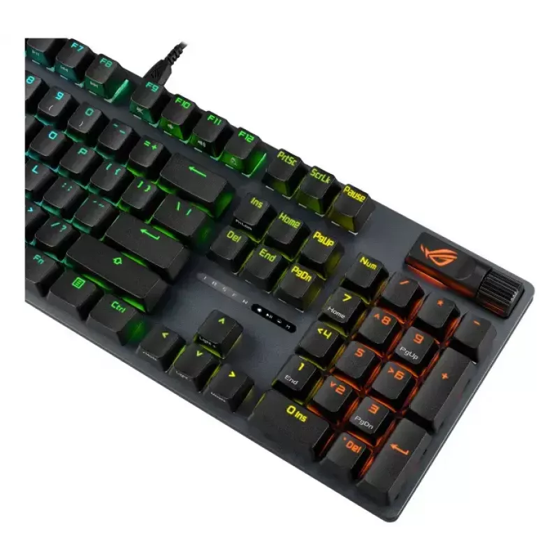 Teclado mecânico para gaming ASUS ROG Strix Scope II X — Full-Size, USB, RGB, layout suíço, preto