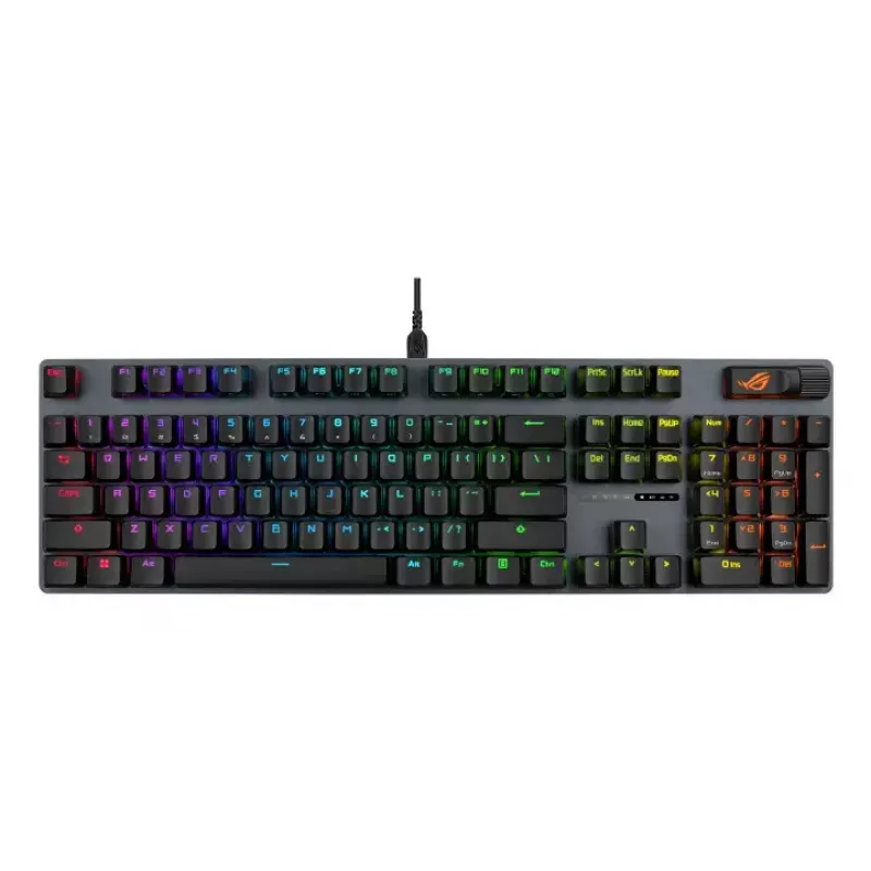 Teclado mecânico para gaming ASUS ROG Strix Scope II X — Full-Size, USB, RGB, layout suíço, preto