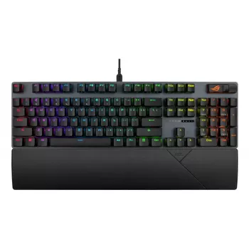 Teclado mecânico para gaming ASUS ROG Strix Scope II X — Full-Size, USB, RGB, layout suíço, preto