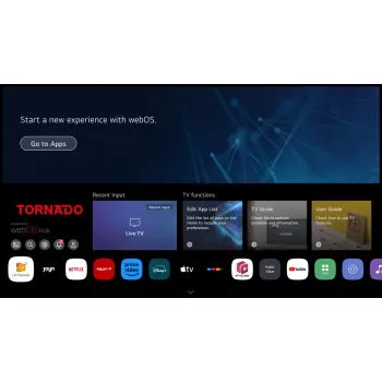 TORNADO 65US4301X | 65” Smart TV 4K sem moldura WebOS com comando de voz