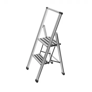 Escadote doméstico Wenko 601011100 escadote de degraus dobrável em design de alumínio 2 degraus