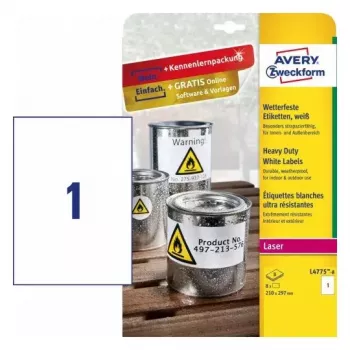 Etiqueta de impressora autoadesiva Avery L4775-8