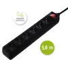 Hama 137266 Régua de tomadas 6 saídas AC interior preto