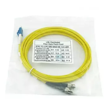 Cabo de fibra ótica BlueOptics CAB-SMF-ST-LC-1 1 m G.657.A1 LC ST