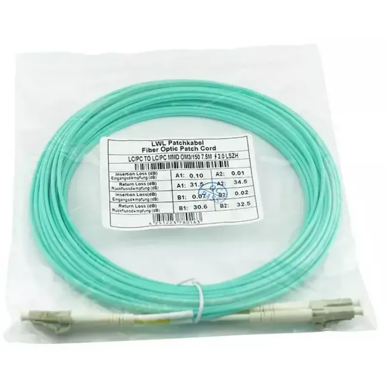 Cabo de fibra ótica BlueOptics AJ833A 0,5 m LC OM3 aqua