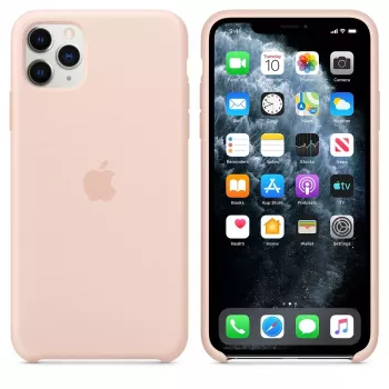 Capa Apple iPhone 11 Pro Max capa de silicone Pink Sand