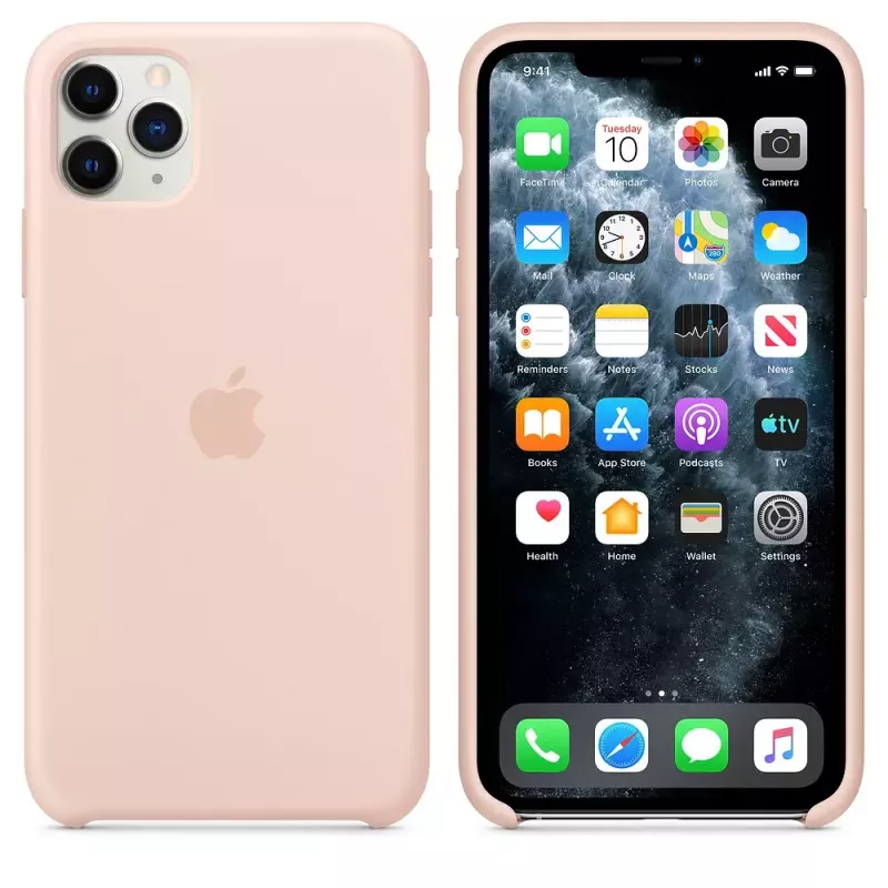 Capa Apple iPhone 11 Pro Max capa de silicone Pink Sand