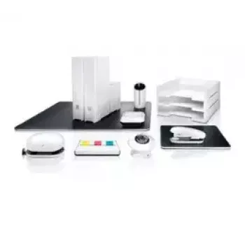 Tapete de secretária Sigel eyestyle couro preto branco