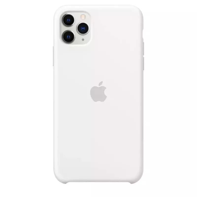 Capa de silicone para Apple iPhone 11 Pro Max — Silicone, Branco, compatível com 6,5 polegadas