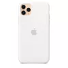 Capa de silicone para Apple iPhone 11 Pro Max — Silicone, Branco, compatível com 6,5 polegadas