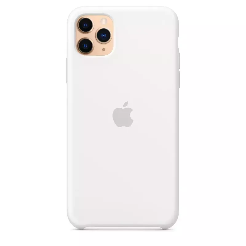 Capa de silicone para Apple iPhone 11 Pro Max — Silicone, Branco, compatível com 6,5 polegadas