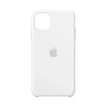 Capa de silicone para Apple iPhone 11 Pro Max — Silicone, Branco, compatível com 6,5 polegadas