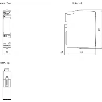 Siemens 6ES7132-6GD51-0BA0 Fonte de alimentação/conversor interior multicolor