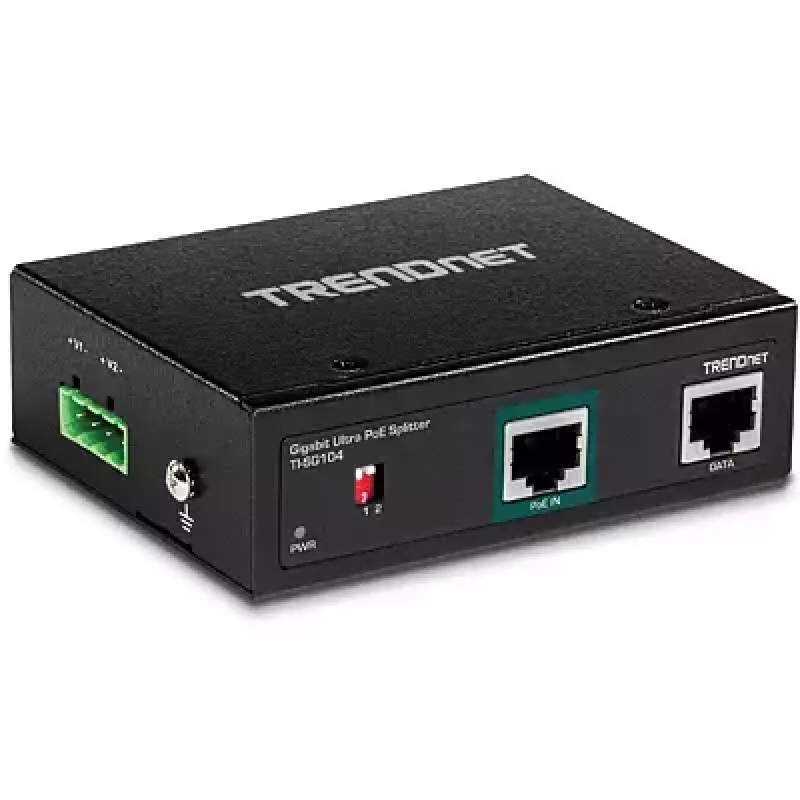Splitter de rede Trendnet TI-SG104 preto Power over Ethernet PoE