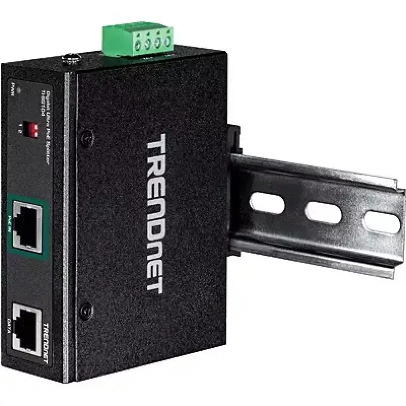 Splitter de rede Trendnet TI-SG104 preto Power over Ethernet PoE