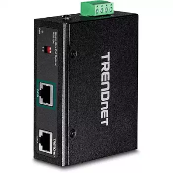 Splitter de rede Trendnet TI-SG104 preto Power over Ethernet PoE