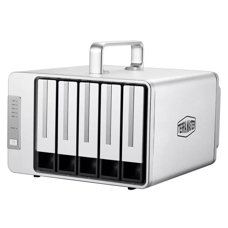 Conjunto de discos TerraMaster D5 Thunderbolt 3 0 TB desktop cinzento
