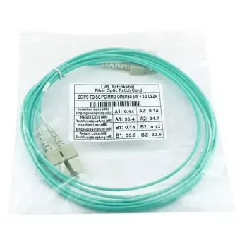 Cabo de fibra ótica BlueOptics SFP3232EU0.5MK InfiniBand 0,5 m 2x SC aqua