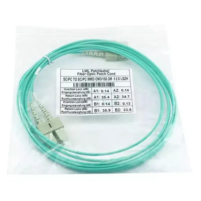 Cabo de fibra ótica BlueOptics SFP3232EU0.5MK InfiniBand 0,5 m 2x SC aqua