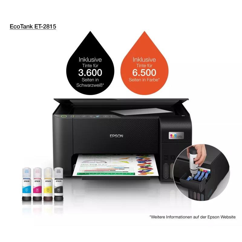 Impressora multifunções Epson EcoTank ET-2815 jato de tinta impressão a cores