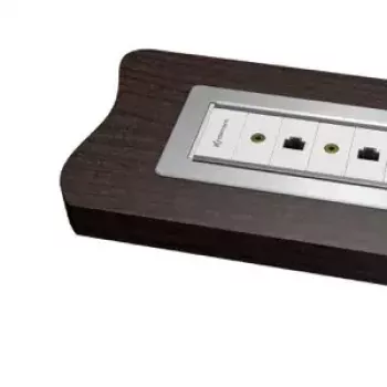 Kindermann 7449000023 Moldura de ligação de mesa de 6 elementos com chanfro, alumínio anodizado