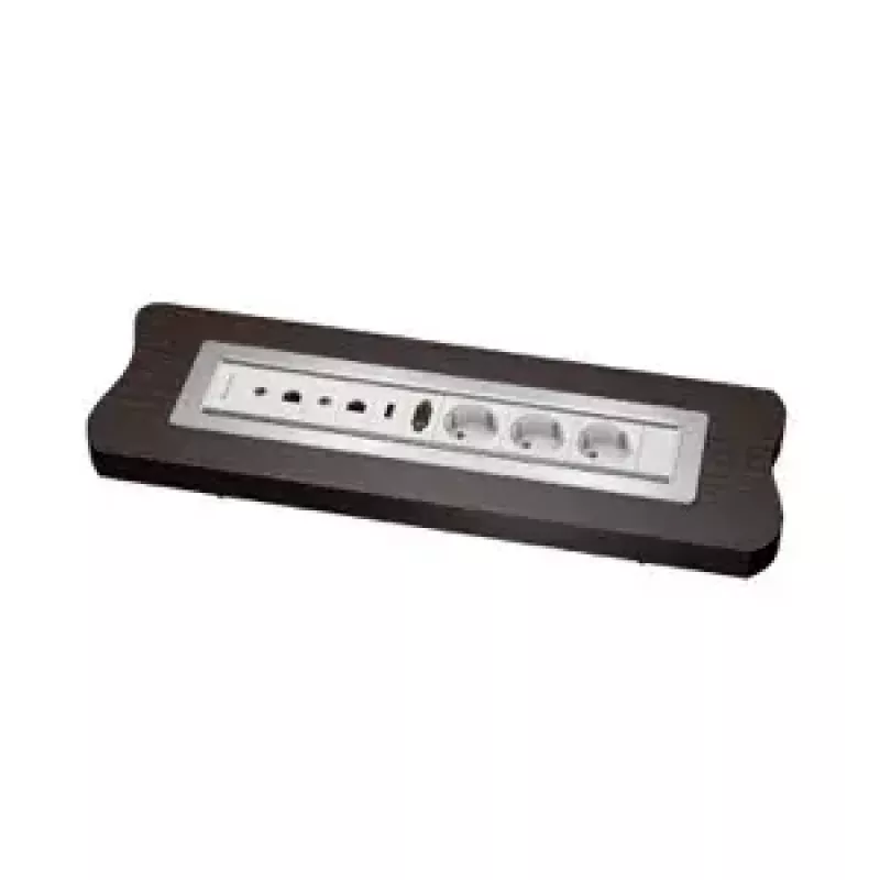 Kindermann 7449000023 Moldura de ligação de mesa de 6 elementos com chanfro, alumínio anodizado